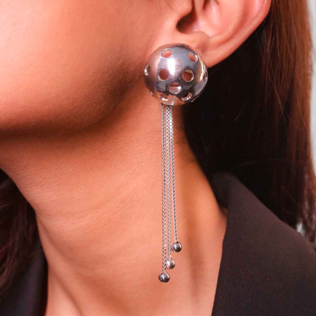 Galaxy Earrings Silver - House of Pehr