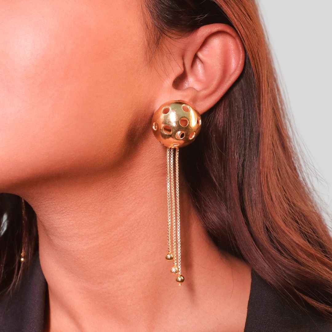 Galaxy Earrings Gold - House of Pehr