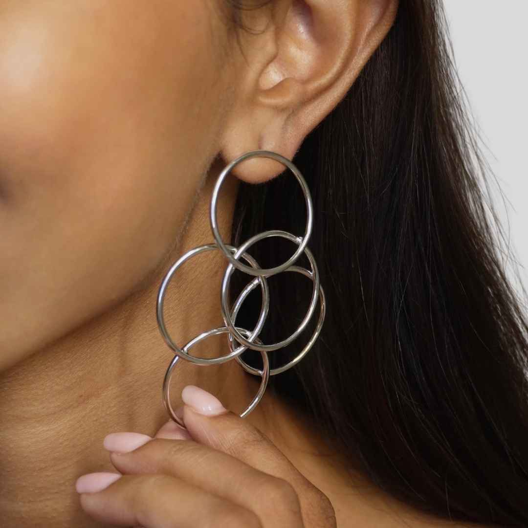 Circle of Life Earrings Silver - House of Pehr