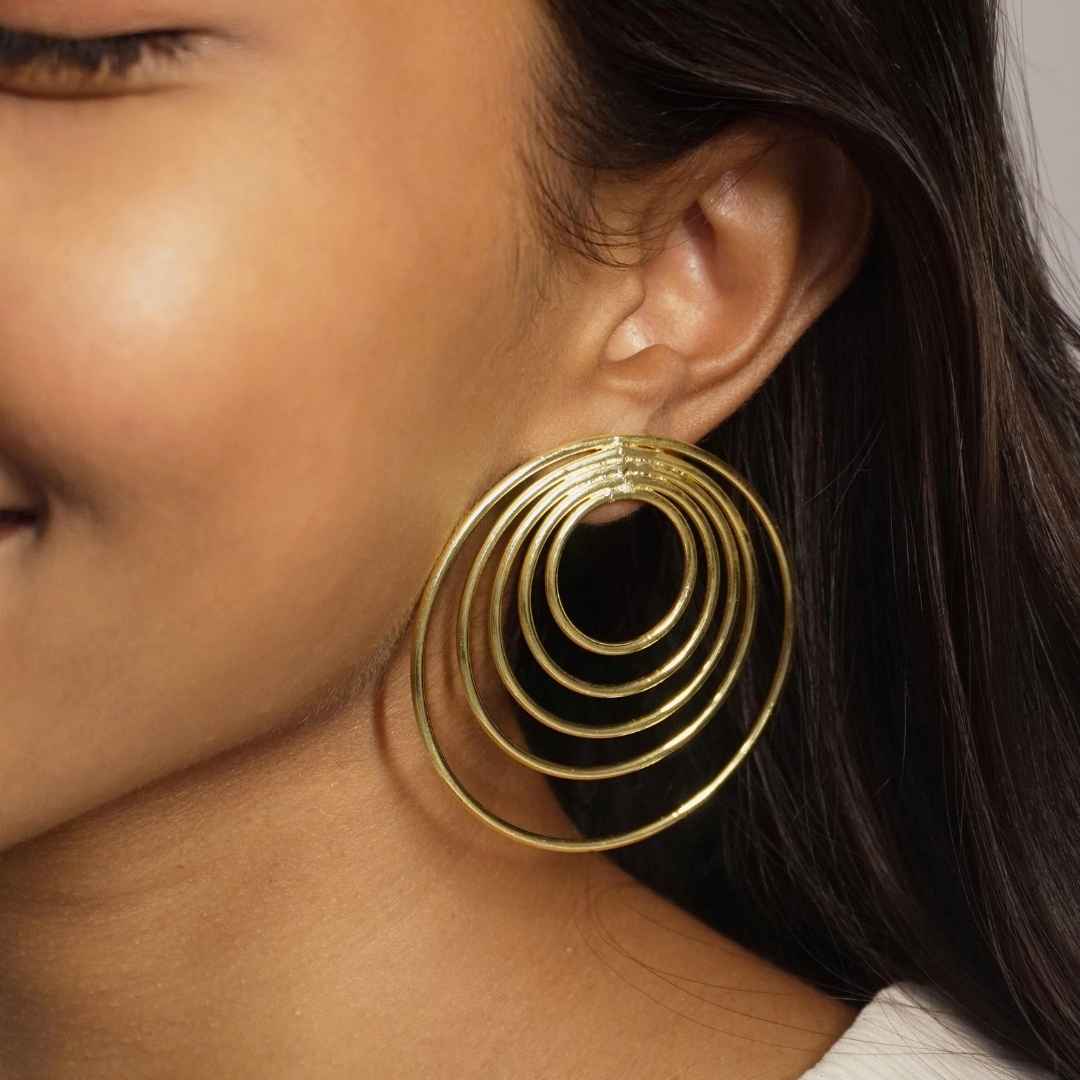 Circle of Life Studs Golden - House of Pehr