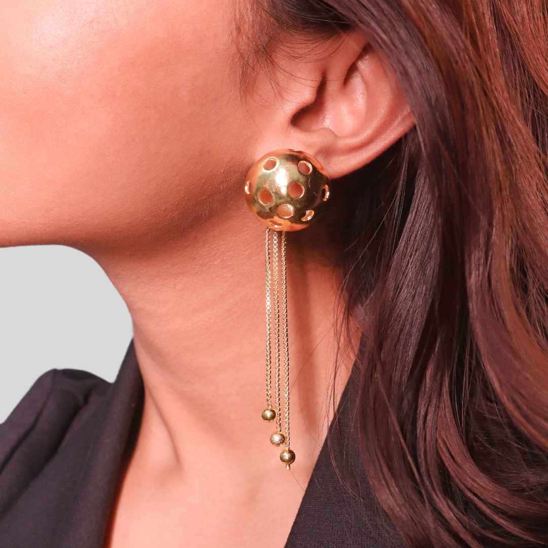 Galaxy Earrings Gold - House of Pehr